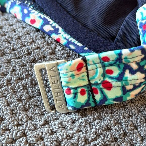 Athleta Monaco Wrap Halter Bikini Top Boho Paisley Print‎ 34D DD Swimsuit - Picture 8 of 9